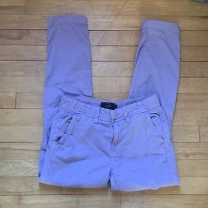 J. Crew Lavender Chino Pants Buttoned Pockets